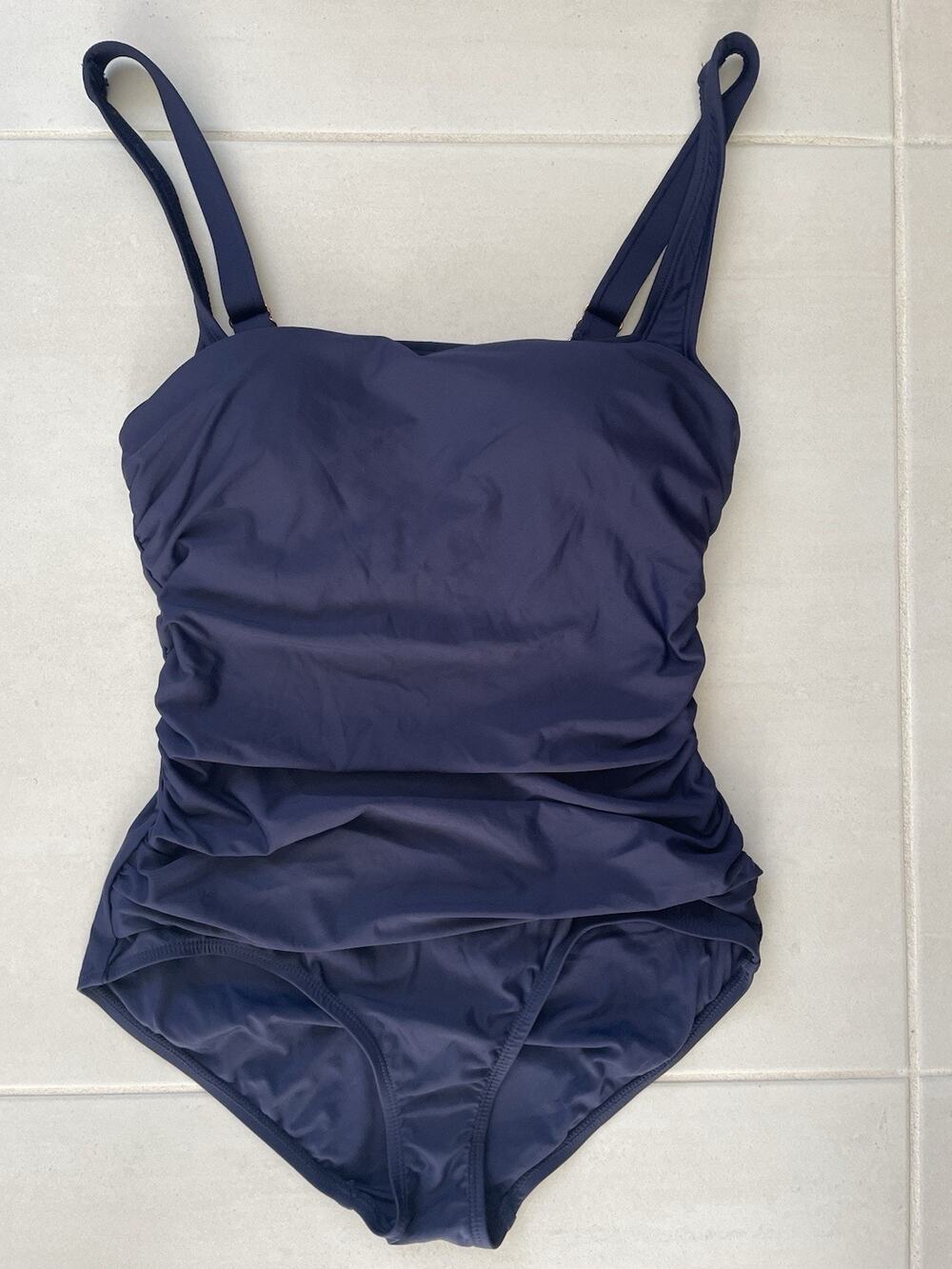 Anne Cole Swim Maillot One Piece Swimsuit Square Neck Beach Summer Quiet Luxury